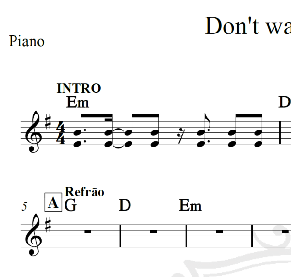 Don't wanna know - Marron 5 - Cifra