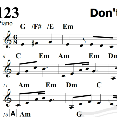 Don't you cry - Kamelot - Piano/Vocal