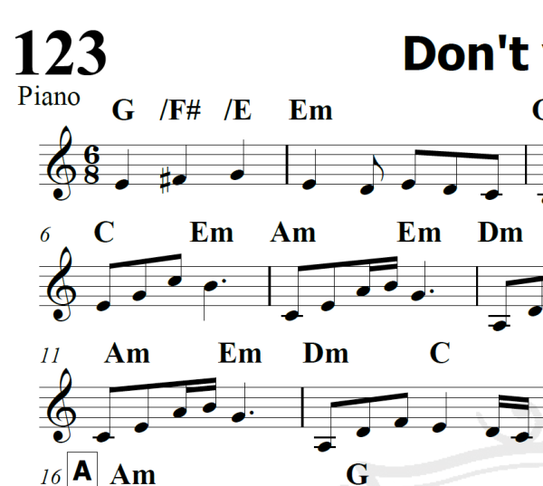 Don't you cry - Kamelot - Piano/Vocal