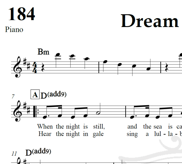 Dream a dream - Liriel - Piano/Vocal