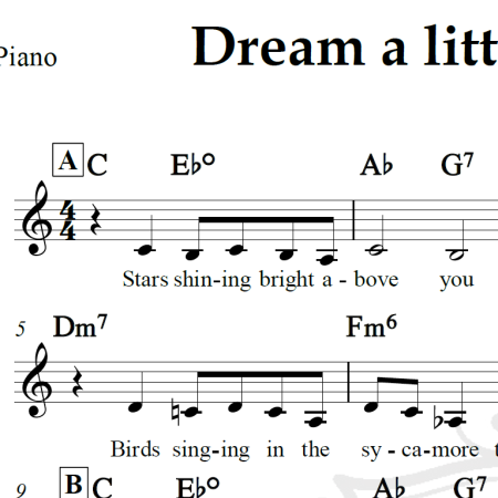 Dream a little dream of me - Piano/Vocal
