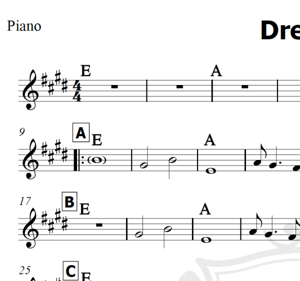 Dreams - The Cramberries - Piano