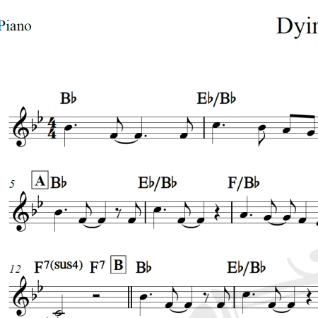 Dying young - Kenny G. - Piano