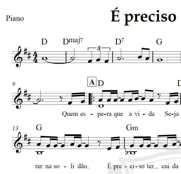 É preciso saber viver - Roberto Carlos - Piano/Vocal