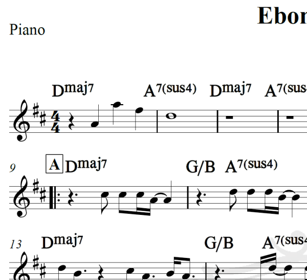 Ebony eyes - Rick James - Piano