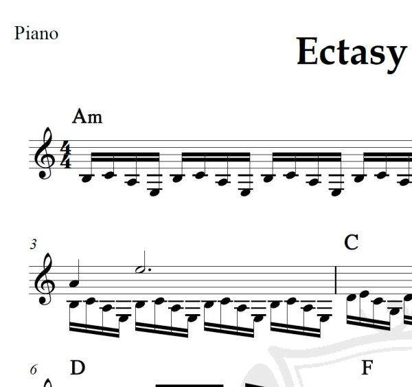 Ectasy of gold - Piano
