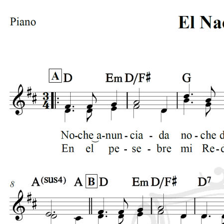 El Nacimiento - Piano/Vocal