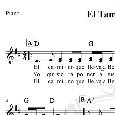 El Tamborilero - Piano/Vocal