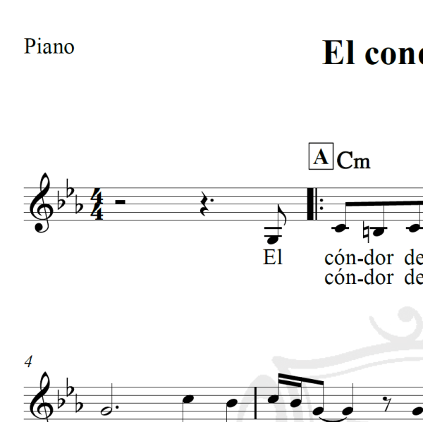 El condor pasa - Piano/Vocal