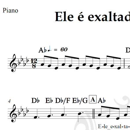 Ele é exaltado pra sempre - Diante do Trono - Piano/Vocal