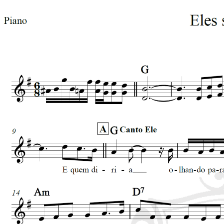 Eles se amam - Vocal livre - Piano/Vocal