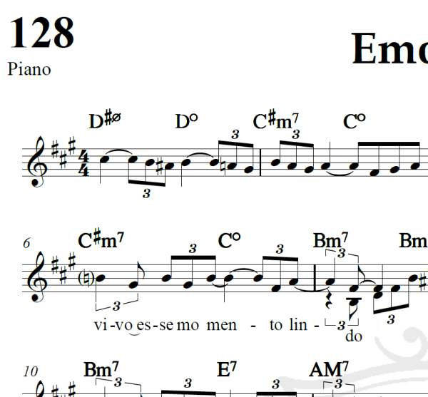 Emoções - Roberto Carlos - Piano/Vocal