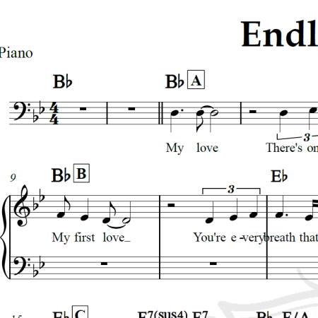 Endless Love - Lionel Richie e Diana Ross - Piano/Vocal