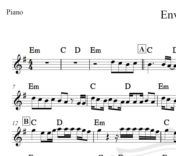 Envolver - Anitta - Piano