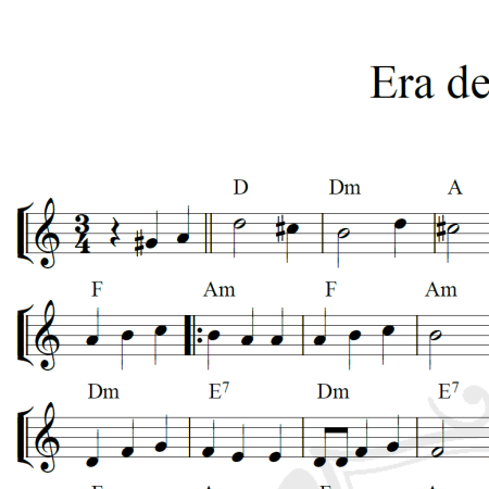 Era de maggio - Piano