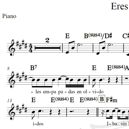 Eres mi religion - Mana - Piano/Vocal