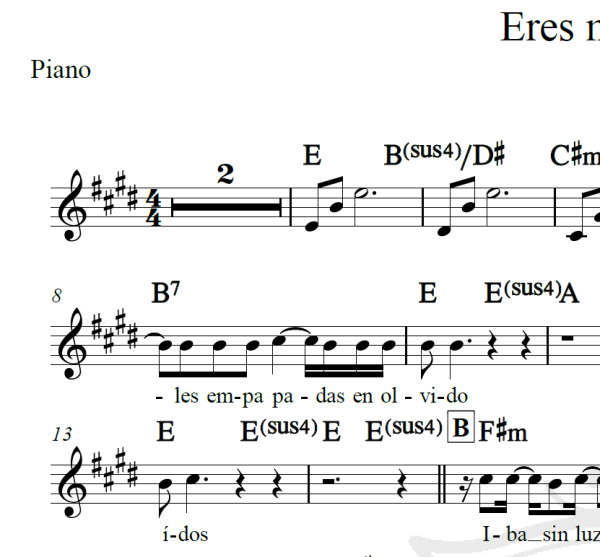 Eres mi religion - Mana - Piano/Vocal