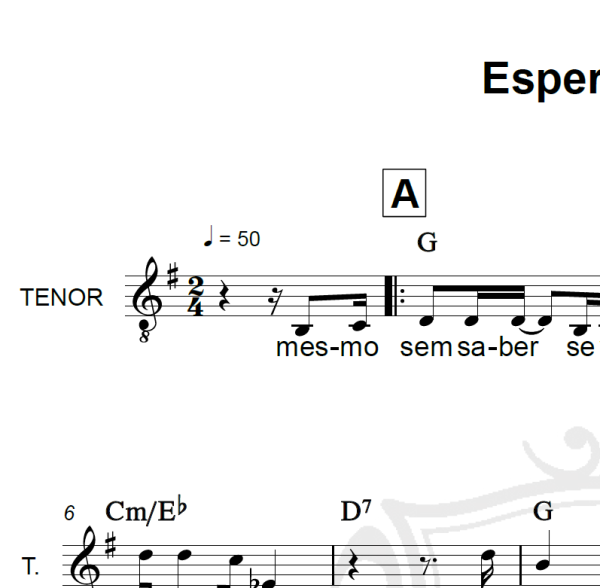 Espero por ti - Cartola - Piano/Vocal