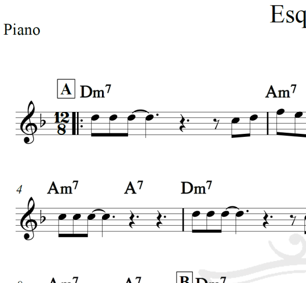 Esquinas - Djavan - Piano