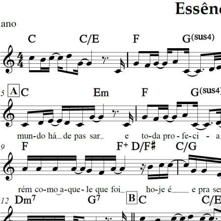 Essência de Deus - Tom de vida - Piano/Vocal