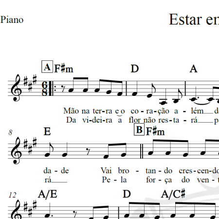 Estar em tuas mãos - Comunidade Católica Shalom - Piano/Vocal