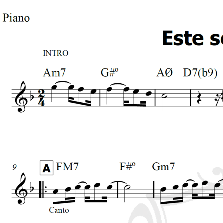 Este seu olhar - Tom Jobim - Piano