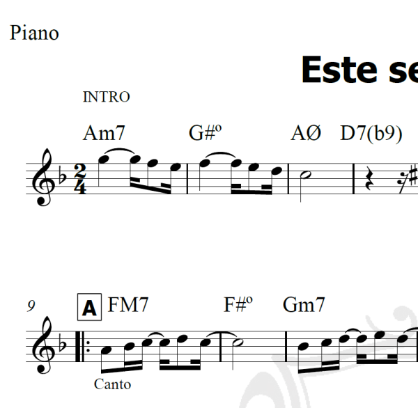 Este seu olhar - Tom Jobim - Piano