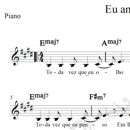 Eu amo você - Tim Maia - Piano/Vocal