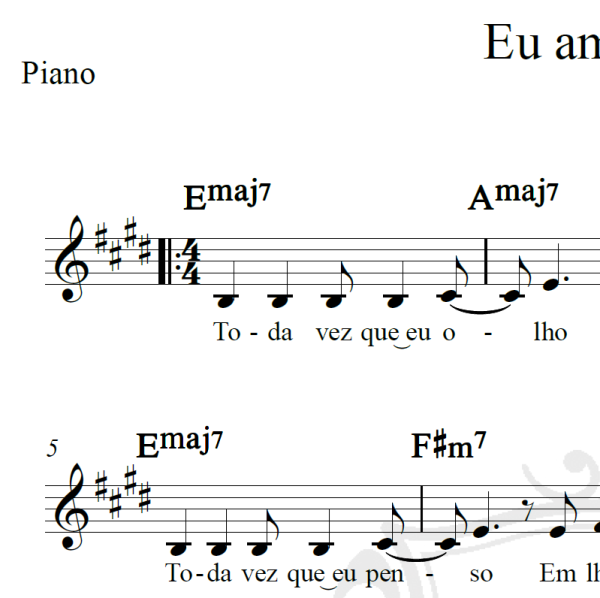 Eu amo você - Tim Maia - Piano/Vocal