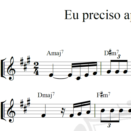 Eu preciso aprender a ser só - Piano