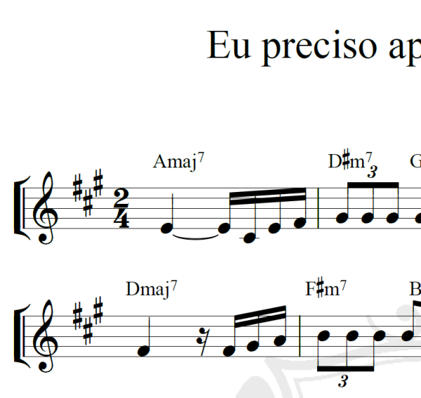 Eu preciso aprender a ser só - Piano