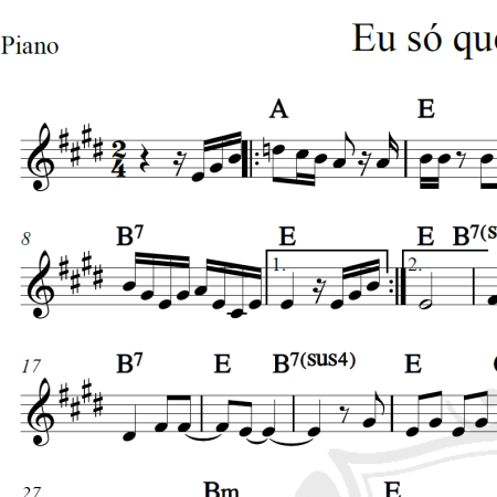 Eu só quero um xodó - Dominguinhos - Piano