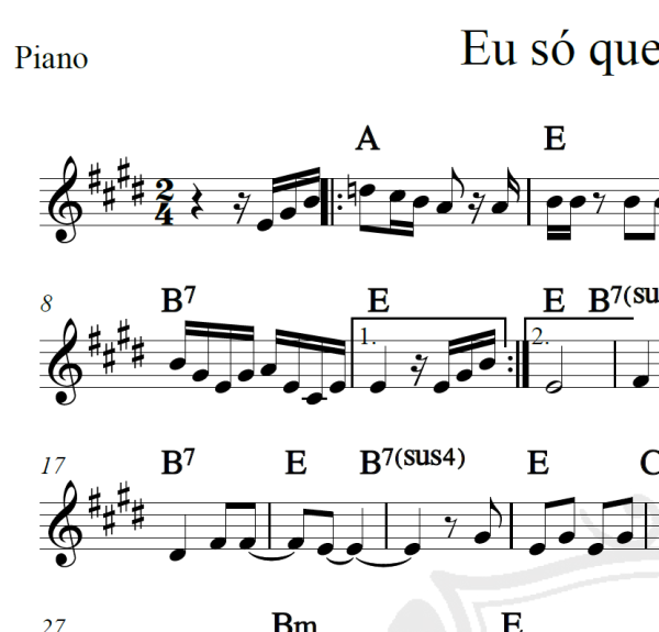 Eu só quero um xodó - Dominguinhos - Piano