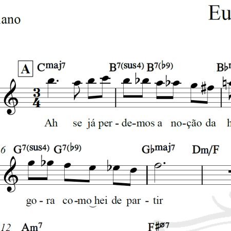 Eu te amo - Chico Buarque e Tom Jobim - Piano/Vocal