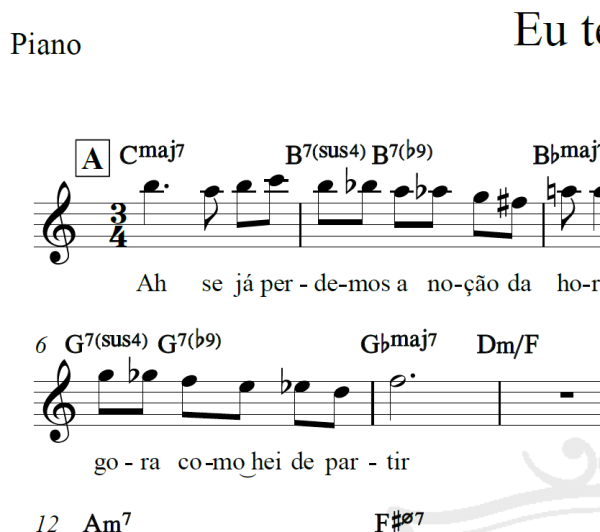 Eu te amo - Chico Buarque e Tom Jobim - Piano/Vocal