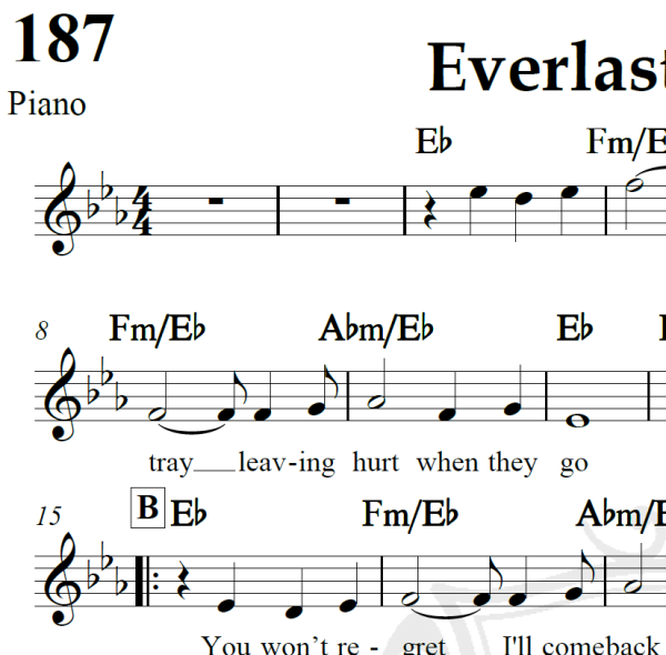 Everlasting love - Love Affair - Piano/Vocal