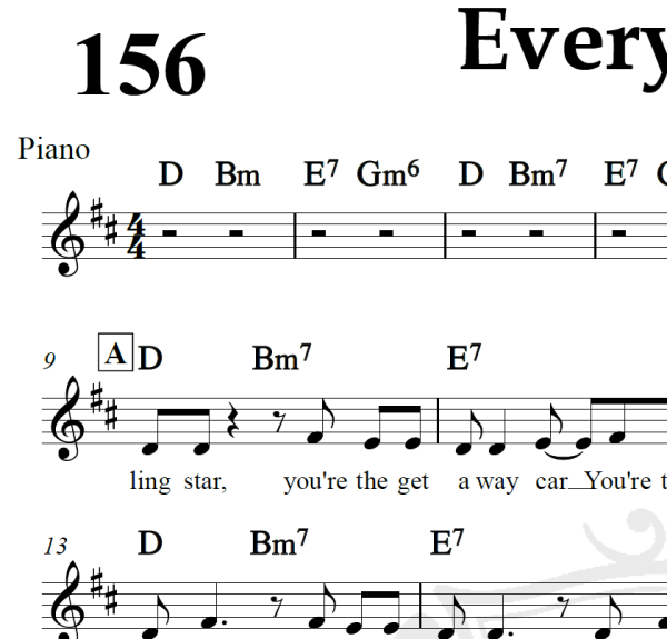 Everything - Michael Bubblé - Piano/Vocal