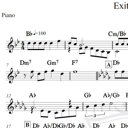 Exit Music (The Phantom of the opera) - Piano