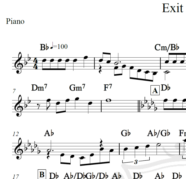 Exit Music (The Phantom of the opera) - Piano