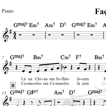 Façamos - Chico Buarque - Piano/Vocal