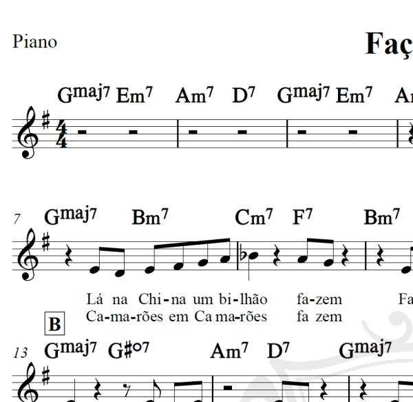 Façamos - Chico Buarque - Piano/Vocal