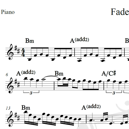 Fade to black - Metallica - Piano