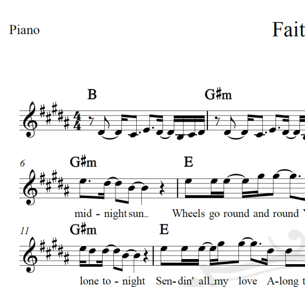 Faithfully - Journey - Piano/Vocal