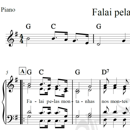 Falai pelas montanhas - Arranjo Coral
