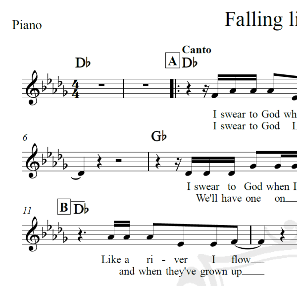 Falling like the stars - James Art - Piano/Vocal