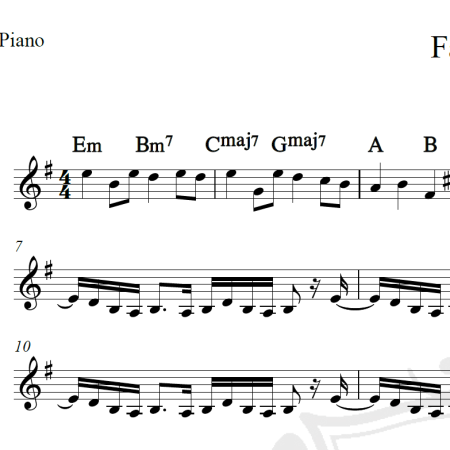 Fantasy - Earth, Wind and Fire - Piano/Vocal