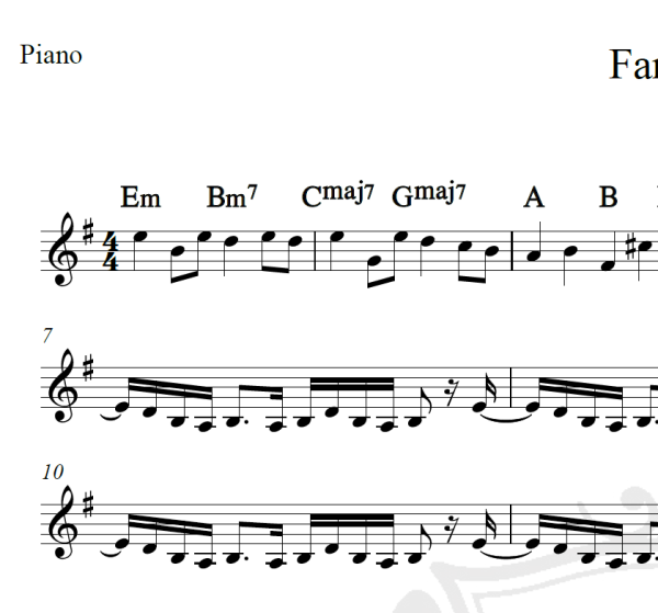 Fantasy - Earth, Wind and Fire - Piano/Vocal