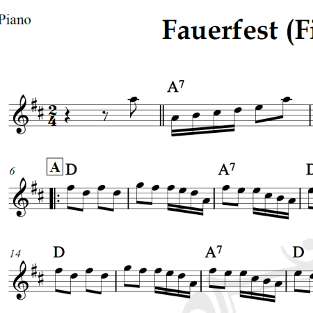 Fauerfest (Fireproof) Polka - Strauss - Piano