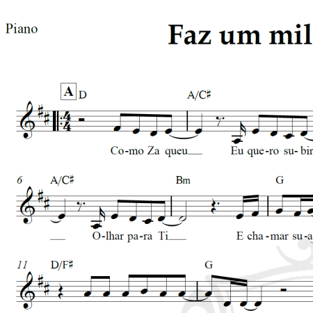 Faz um milagre em mim - Regis Danese - Piano/Vocal