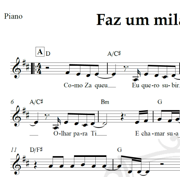 Faz um milagre em mim - Regis Danese - Piano/Vocal